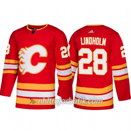 Män Ishockey Calgary Flames Tröja Elias Lindholm 28 Alternate Adidas 2018-19 Authentic
